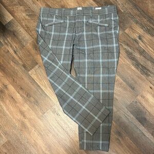 Gray Plaid GAP Skinny Ankle Pants SZ 18